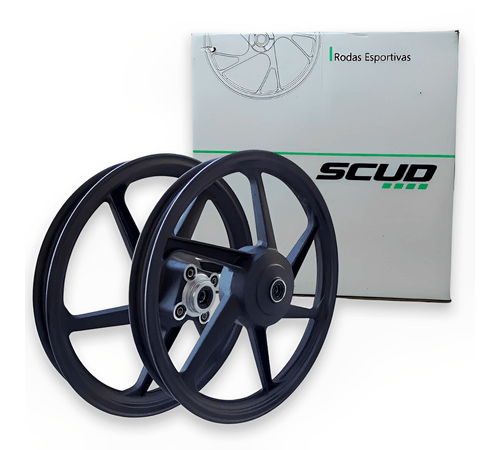 Roda Liga Titan 125 2000-2004 Fan 125 05-08 Tambor 6P Preto