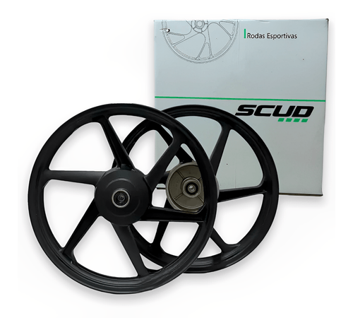 Roda Liga Titan 150 KS Titan 160 Start 160 Tambor 6P Preta