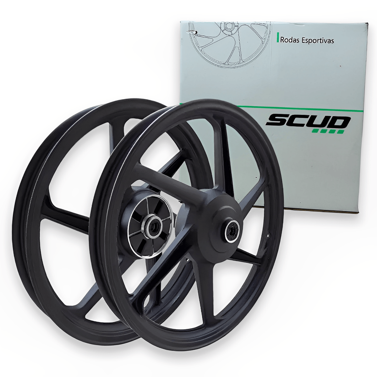Roda Liga Biz 125 Biz 100 Biz 110 Disco Preta 6P - Scud