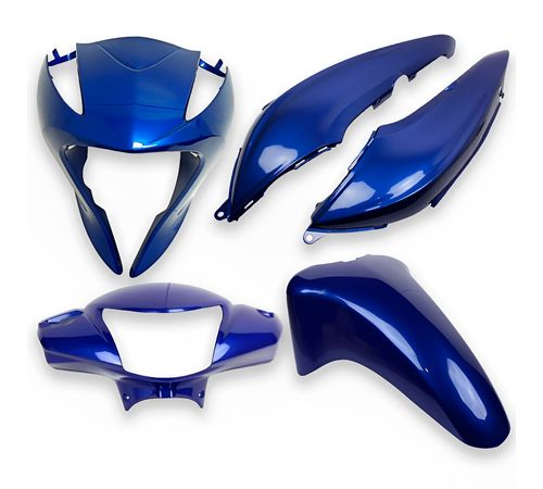 Kit Carenagem Completo Biz 125 Ex 2014 E 2017 Azul Twister