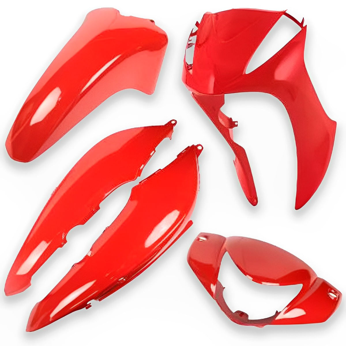 Kit Carenagem Completo Biz 125 + Ex 2012 Vermelho - Sportive