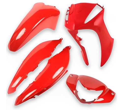 Kit Carenagem Completo Biz 125 + Ex 2012 Vermelho - Sportive