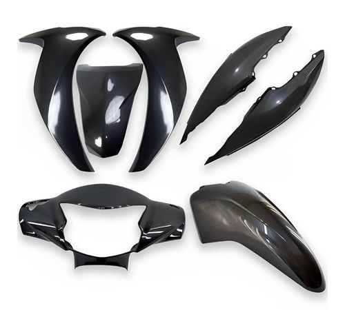 Kit Carenagem Completo Biz 125 2019 Até 2020 Cinza Metálico