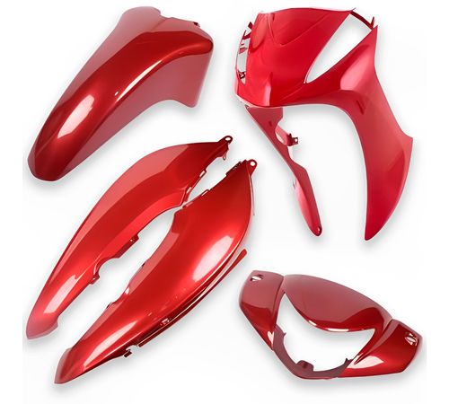 Kit Carenagem Completo Biz 125 Ex 2013 Vermelho - Sportive