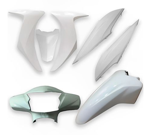 Kit Carenagem Completo Biz 125 2022 Até 2023 Branco