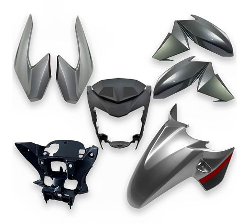 Kit Carenagem Completo CB 250 Twister 2018 Prata Metálico