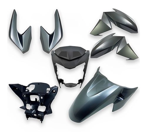 Kit Carenagem Completo CB 250 Twister 2019 Prata Metálico