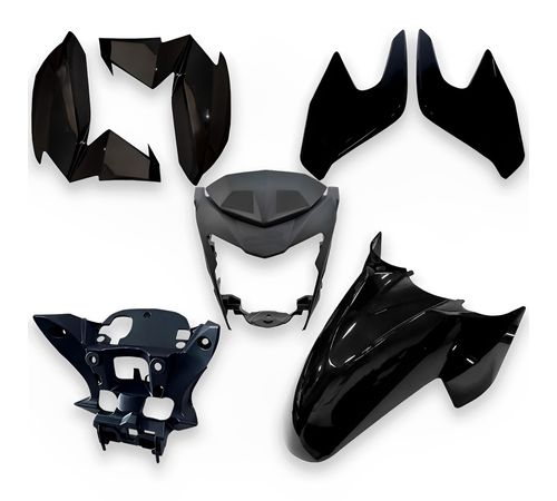 Kit Carenagem Completo CB 250 Twister 2016 Até 2017 Preto