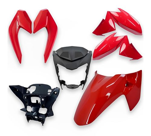 Kit Carenagem Completo CB 250 Twister 2016 E 2018 Vermelho
