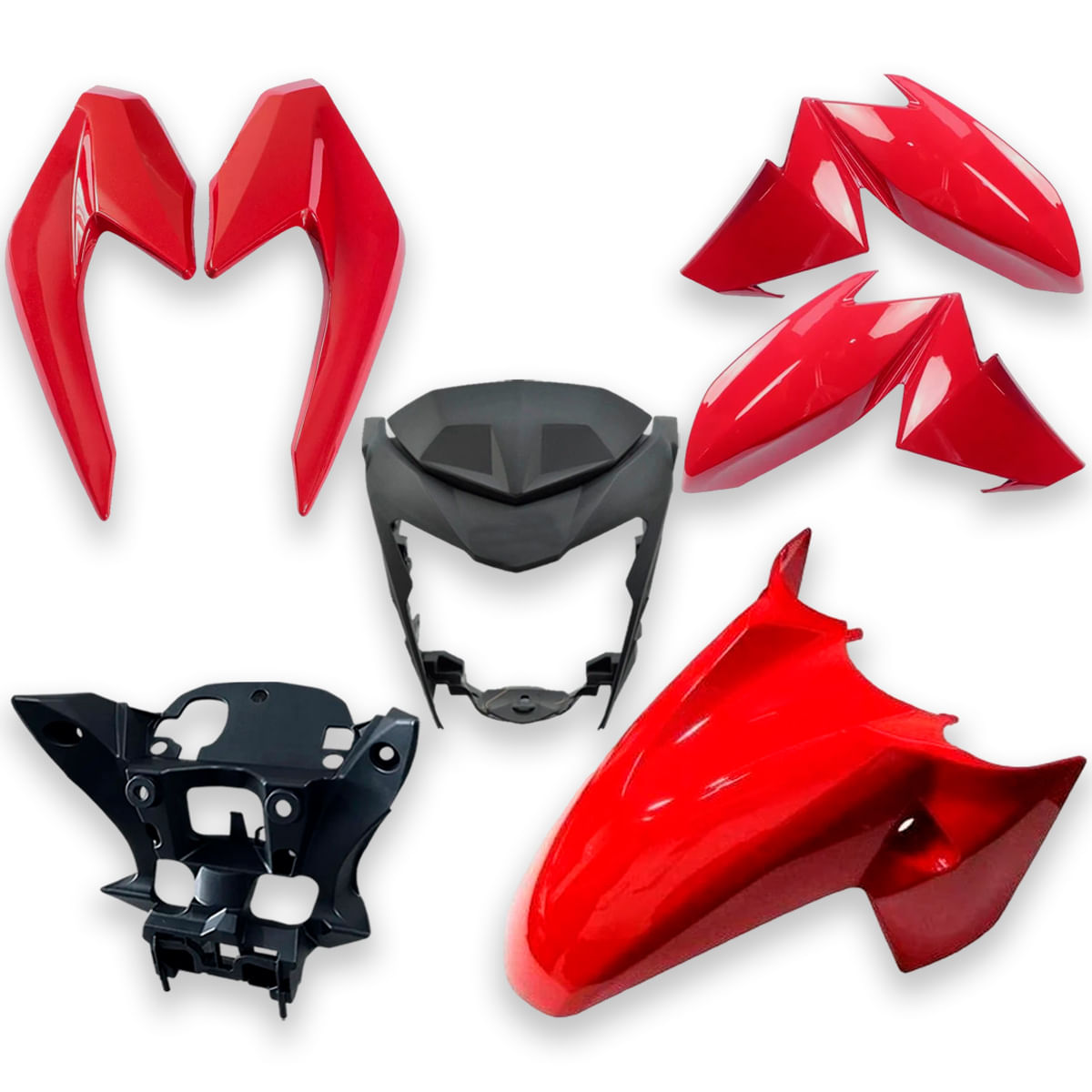 Kit Carenagem CB 250 Twister 2017 E 2021 Até 2022 Vermelho