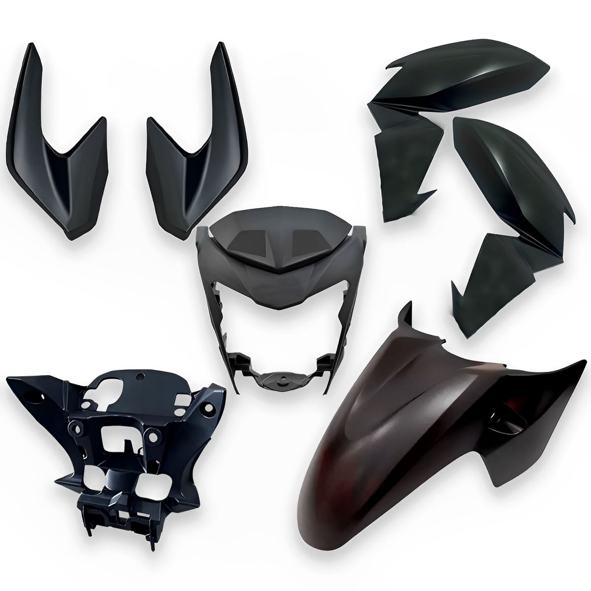 Kit Carenagem CB 250 Twister 2021 Até 2022 Cinza Fosco