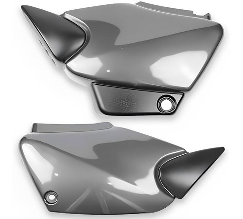 Tampa Lateral Fan 125 2008 Cinza Metálico - Sportive