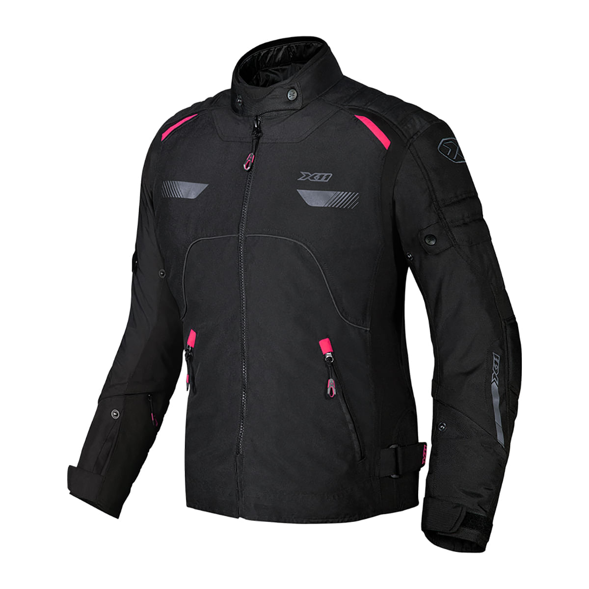 Jaqueta X11 Veler Feminina Preta Rosa