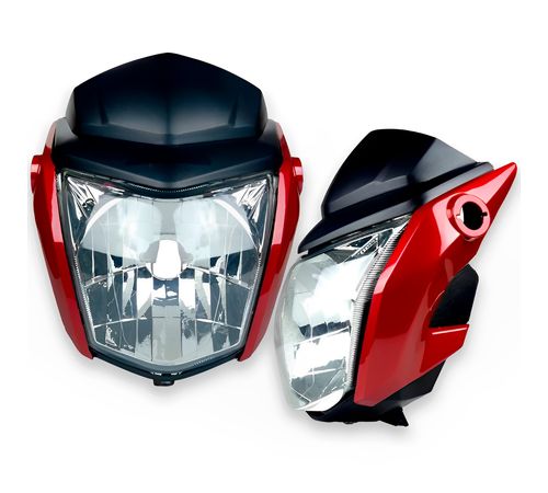 Frente Farol Completo Titan 150 2014 Vermelho - Sportive