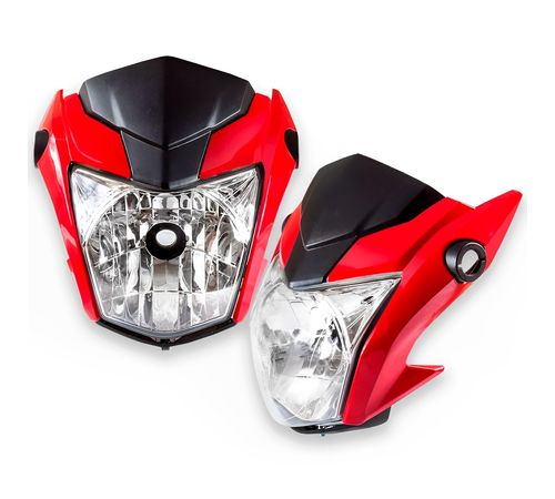 Frente Farol Completo Titan 160 2022 A 2023 Vermelho Pérola