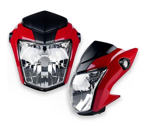 Frente Farol Completo Titan 160 2016 A 2021 Vermelho Pérola