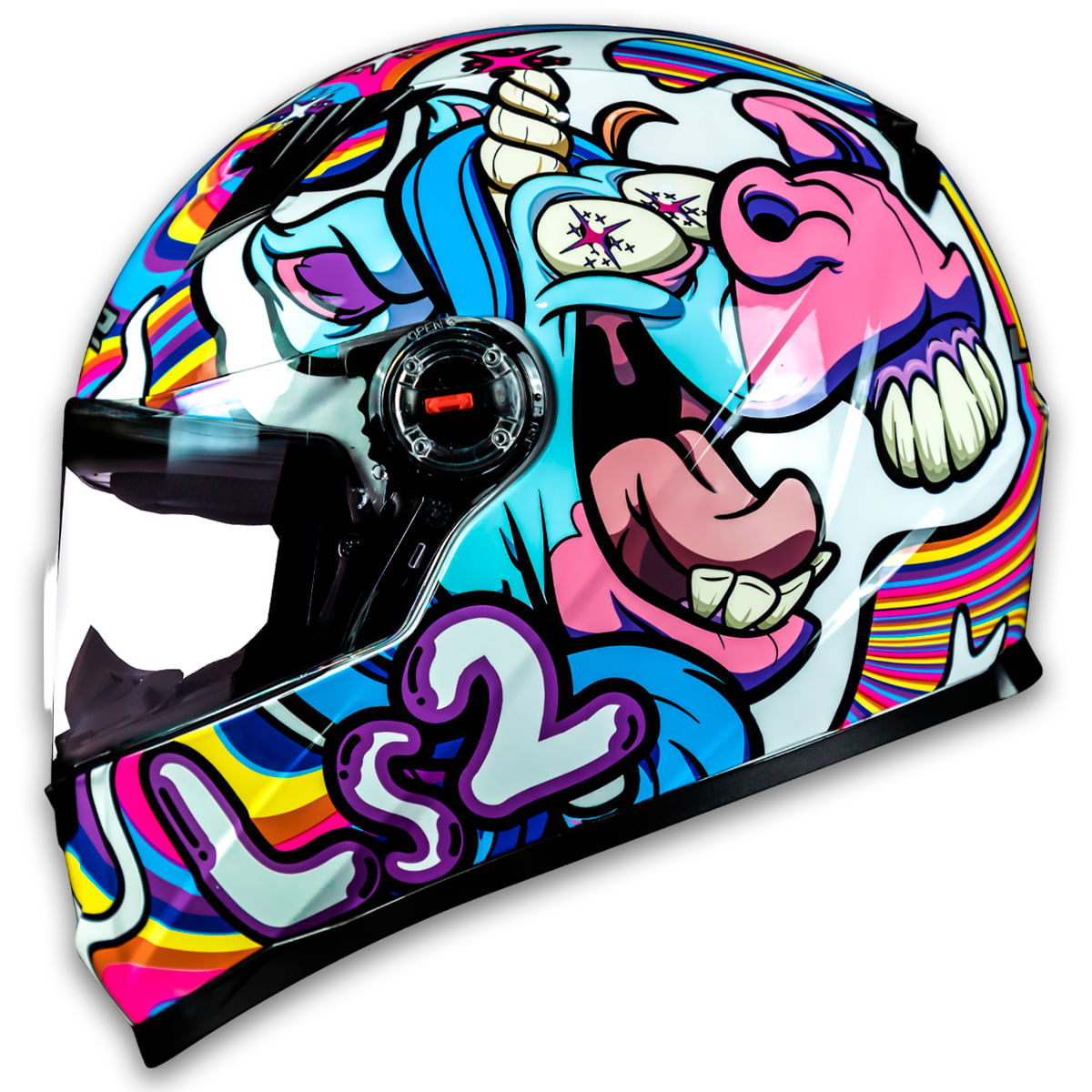 Capacete Original LS2 FF358 Bubble Branco