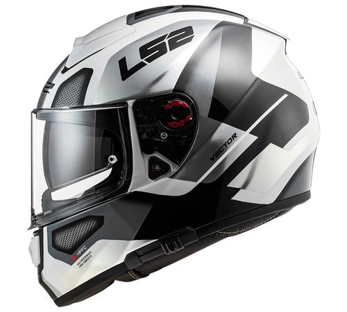 Capacete LS2 FF397 Vector Automat Branco Titanium