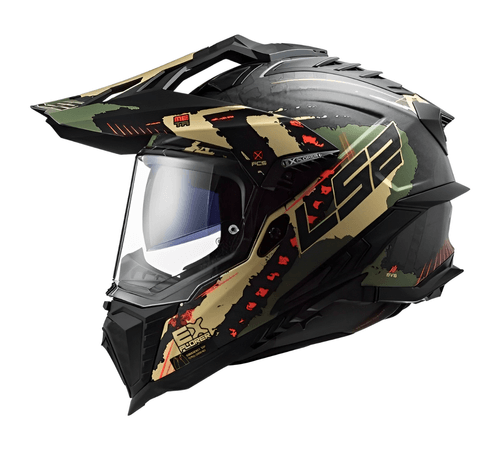 Capacete Original LS2 MX701 Explorer C Extend Verde Militar Fosco