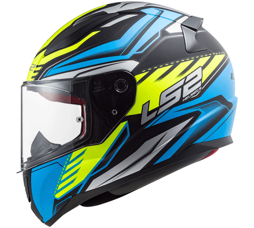 Capacete LS2 FF353 Rapid Gale Fosco Preto Azul Amarelo