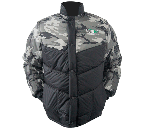 Jaqueta Tradicional Motociclista Camuflada Cinza Moto BR