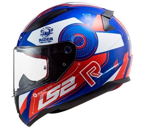 Capacete LS2 FF353 Rapid Stratus Azul Vermelho Branco