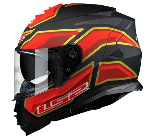 Capacete LS2 FF800 Storm Foggy Fosco Preto Vermelho
