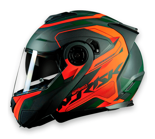 Capacete Original Norisk Route FF345 Speedmax Verde Laranja Fosco
