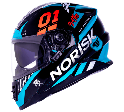 Capacete Norisk FF302 Soul Tokyo Preto Branco Verde