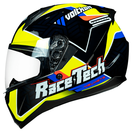 Capacete Race Tech Sector Voltkon Preto Amarelo 56