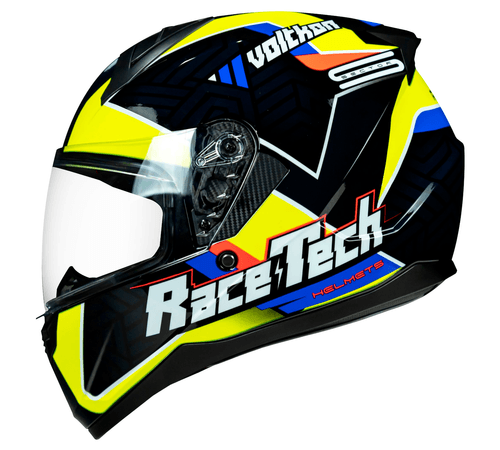 Capacete Fechado Race Tech Sector Voltkon Preto Amarelo