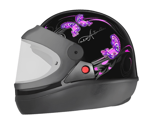 Capacete EBF Automatico Borboleta Preto