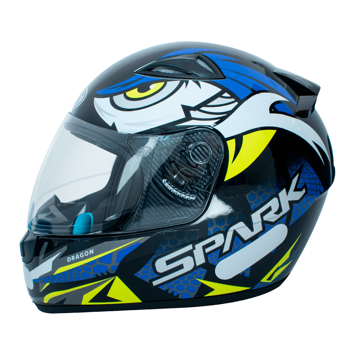 Capacete EBF Spark Dragon Preto Azul