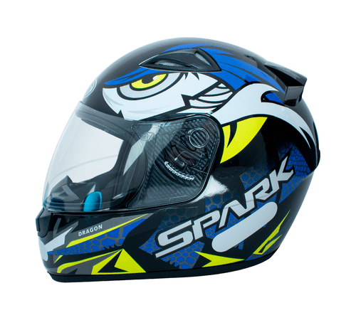 Capacete EBF Spark Dragon Preto Azul