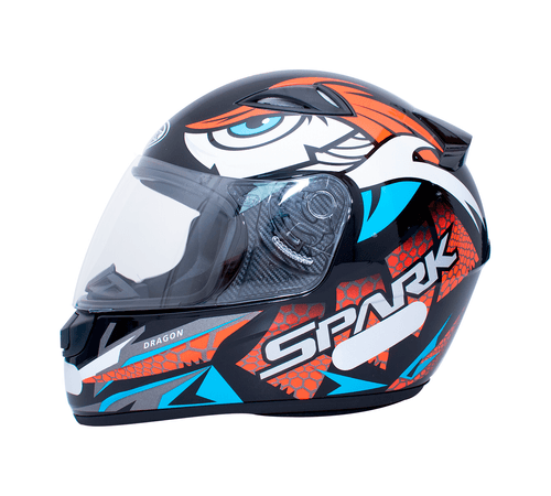 Capacete EBF Spark Dragon Preto Vermelho