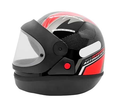Capacete EBF Automatico Bolt Preto Vermelho