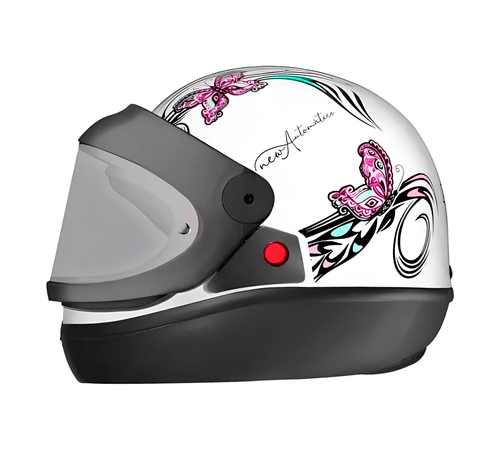 Capacete EBF Automatico Borboleta Branco
