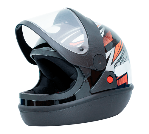 Capacete EBF Automático Style Preto Vermelho
