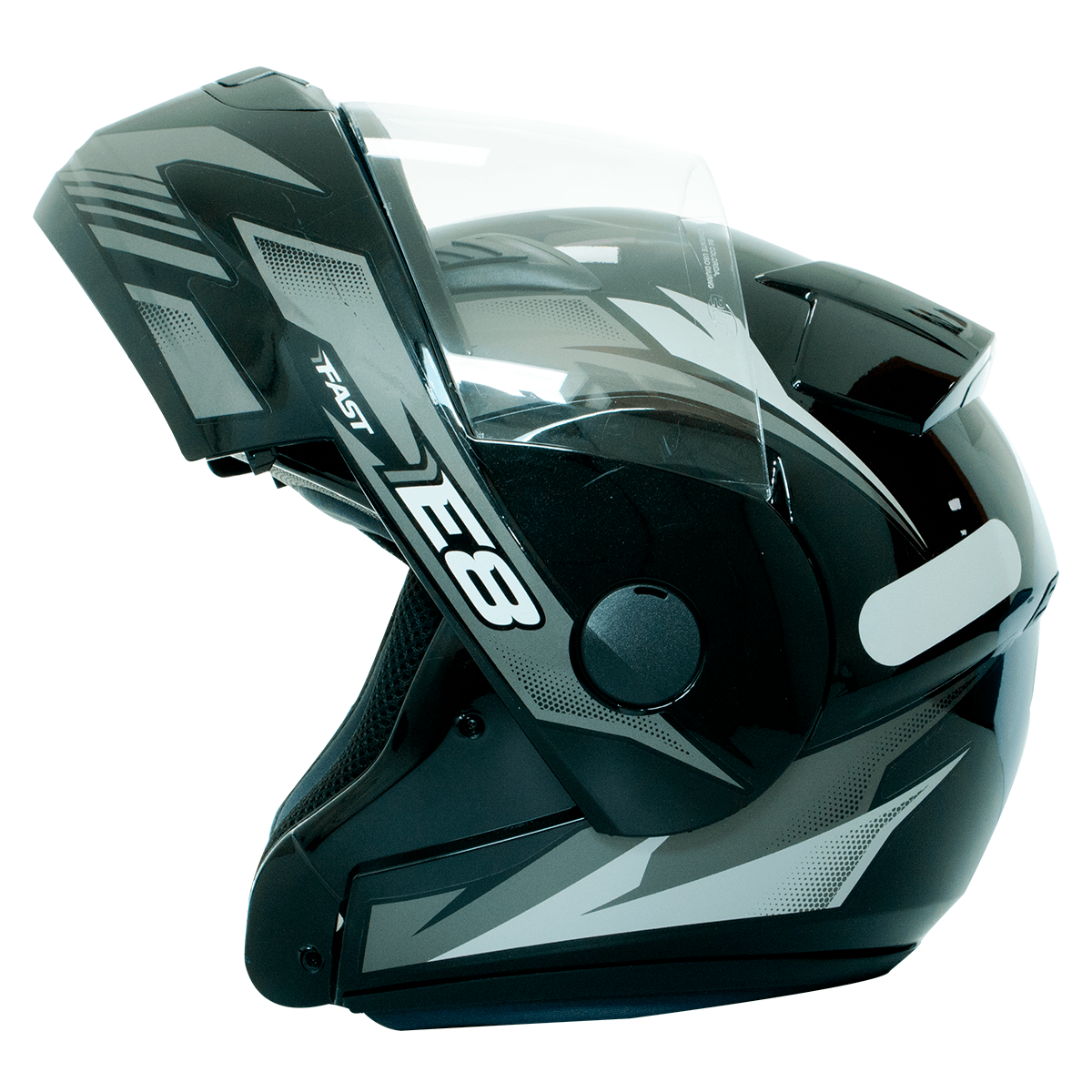 Capacete EBF E8 Fast Preto Prata
