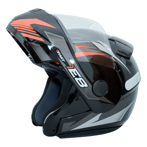 Capacete EBF E8 Fast Preto Vermelho