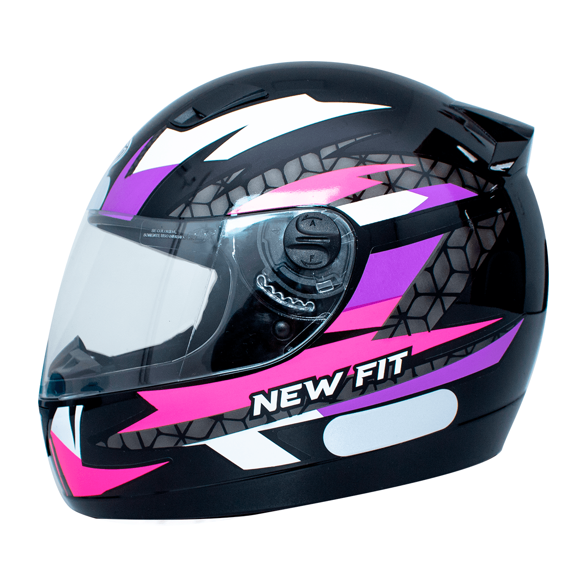 Capacete EBF New Fit Control Preto Rosa