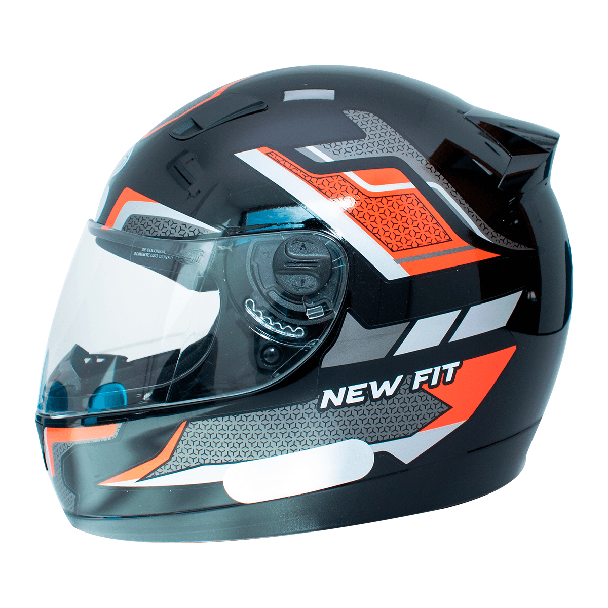 Capacete EBF New Fit Shift Preto Vermelho