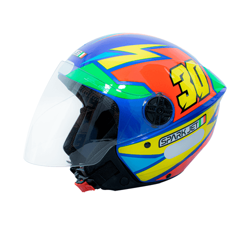 Capacete EBF Spark Jet 30 Azul Twister