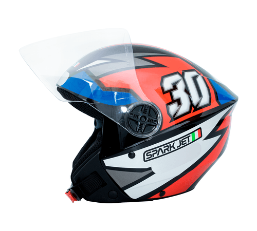 Capacete EBF Spark Jet 30 Preto Branco