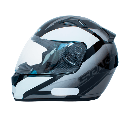 Capacete EBF Spark Mixed Azul Preto Prata