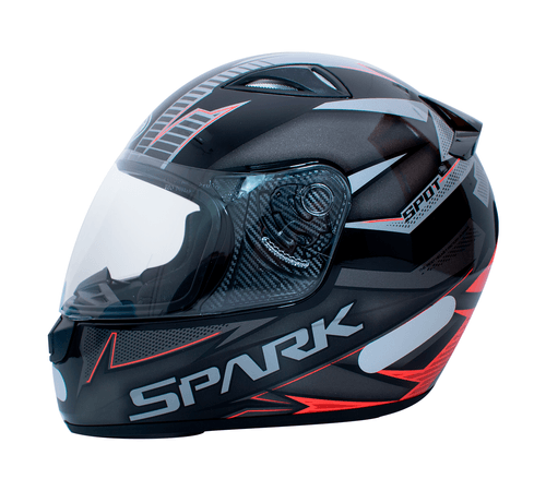 Capacete EBF Spark Spot Preto Vermelho