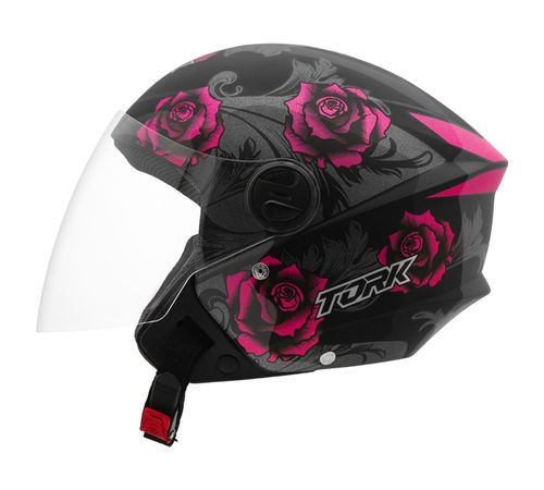 Capacete Pro Tork New Liberty 3 Flowers Fosco Pink Preto