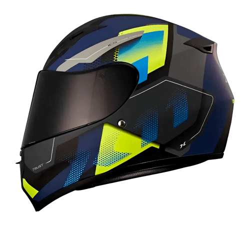 Capacete X11 Trust Pro Transit Azul Neon