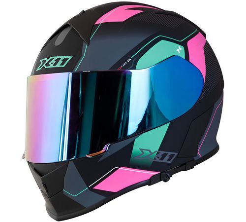 Capacete X11 Revo Pro Flagger 2 Sv Rosa Acqua Fosco