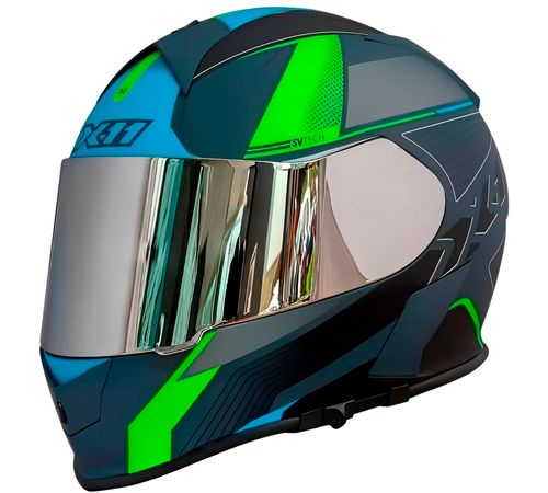 Capacete X11 Revo Pro Flagger SV Verde Fosco